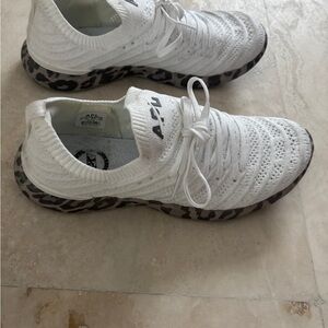 APL White and Black Knit Sneakers